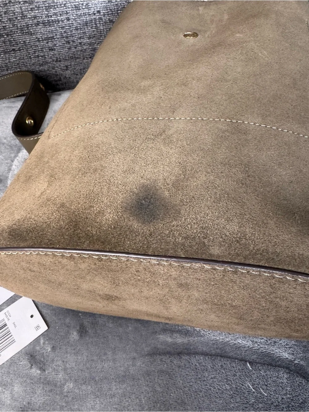 COACH Bleecker Bucket Bag in Olive Suede